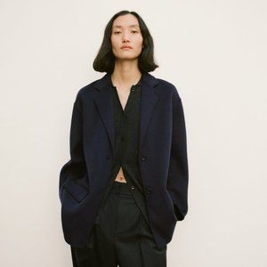 Zara Navy Oversized Blazer Jacket